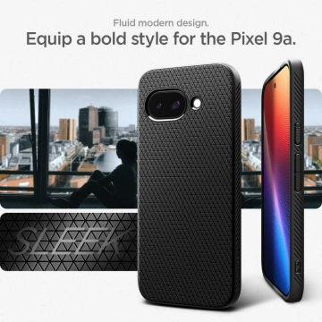 Google Pixel 9a Spigen Liquid Air Schwarze Schutzhülle
