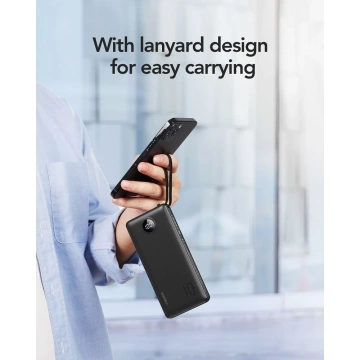 Powerbank Bateria zewnętrzna VEGER C10 - 10 000mAh (Micro + Typ C + Lightning 8-pin) czarny (W1116)