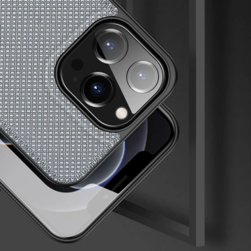 Dux Ducis Fino Schutzhülle mit Nylonmaterial bezogen iPhone 13 Pro grau