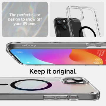 Etui Spigen Ultra Hybrid Mag für MagSafe für iPhone 15 schwarz