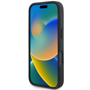 Etui do iPhone 16 Pro Max AMG Leather Debossed Lines czarne