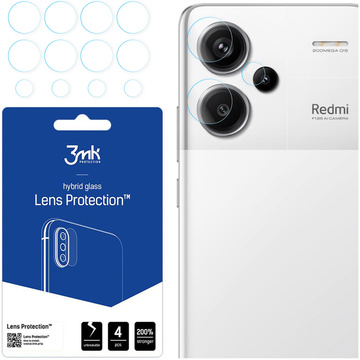 Hybridglas für Xiaomi Redmi Note 13 Pro Plus Kameraobjektivschutz 3mk Objektivschutz 4x Set