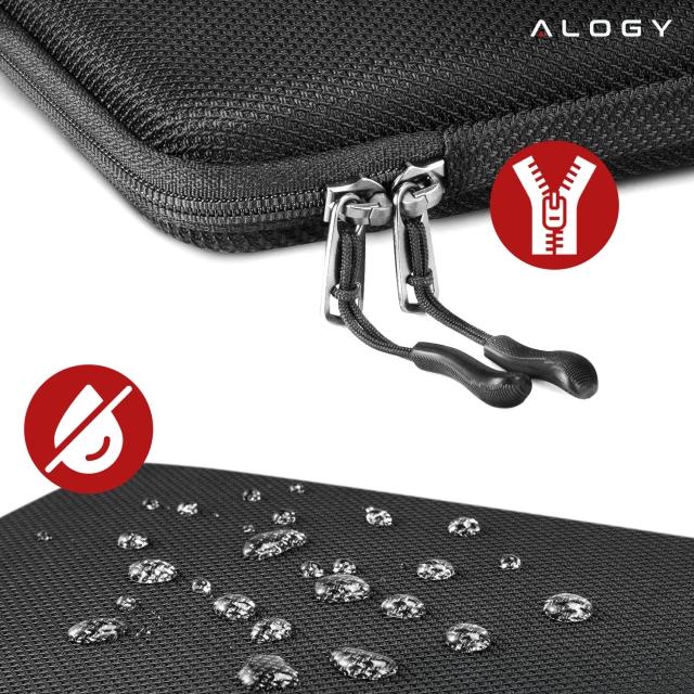 Torba na laptopa do MacBooka Air Pro 15" 16" Alogy ShieldCase Hard Foam Bag etui ochronne teczka 15-16" Czarna