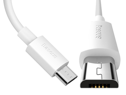 1,5 m Baseus-Kabel x2 USB-Kabel - Micro-USB 2.1A Weiß