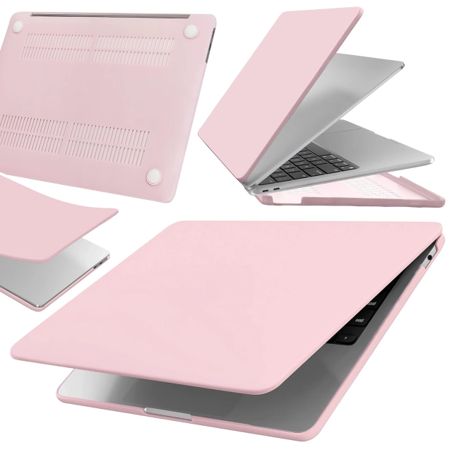 Etui do Apple MacBook Air 13 / 13.3" 2018–2021 (M1 A2337/A2179/A1932) – elastyczna, matowa obudowa ochronna, lekka i odporna – Alogy AirGuard™ Różowy