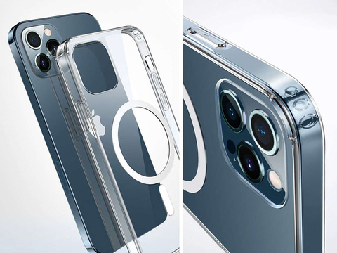 Etui pancerne Ultra Slim Alogy do ładowarek Qi do iPhone 12/ Pro Przezroczyste + Ładowarka Qi