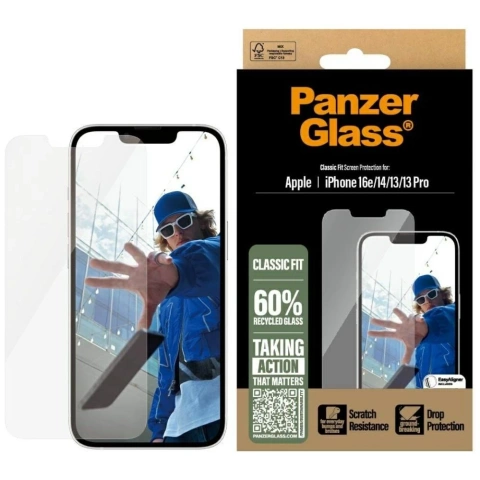 Gehärtetes Glas für iPhone 16e PanzerGlass PG Screen Classic Fit WA