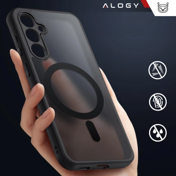 Samsung Galaxy S25 Hülle Alogy Matte HybridMag™️ MagSafe Hülle Matt Schwarz