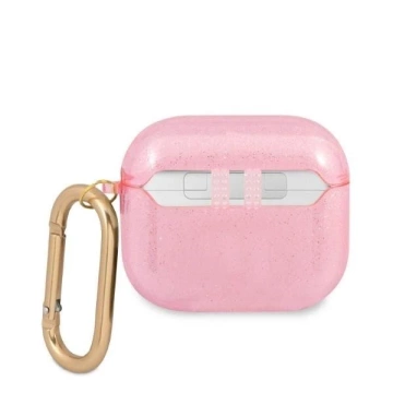 Schutzhülle für Kopfhörer Guess for AirPods 3 cover pink/pink Glitter Collection