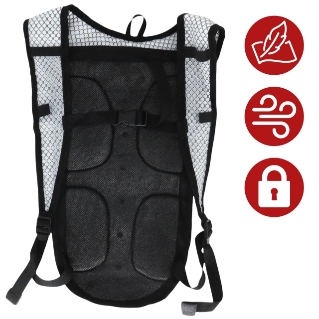 Plecak rowerowy na plecy torba z pojemnikiem bukłakiem 2L na napój dla rowerzysty kolarski do biegania Czarna