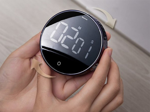 Baseus Heyo Rotation Magnetic Digital Timer Schwarz