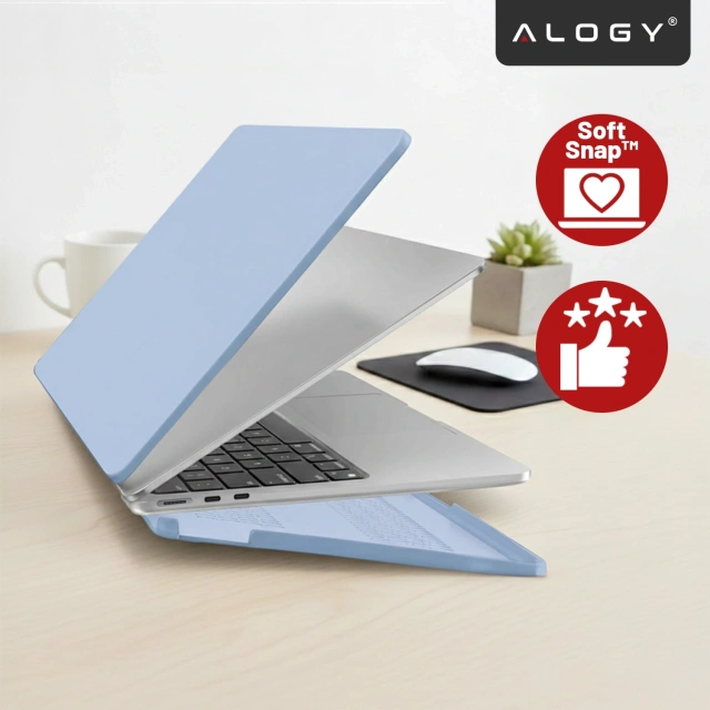 Etui do Apple Macbook Air 15 2023-2025 (M2/M3/M4) – elastyczna, matowa obudowa ochronna, lekka i odporna – Alogy AirGuard™ Lawendowy