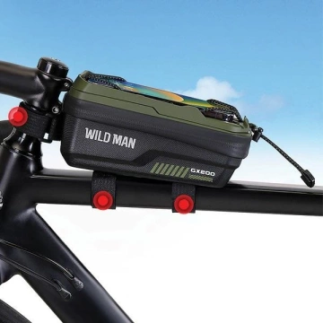 WILDMAN GX200 2L Rahmen Fahrradtasche Sand Telefonhalter