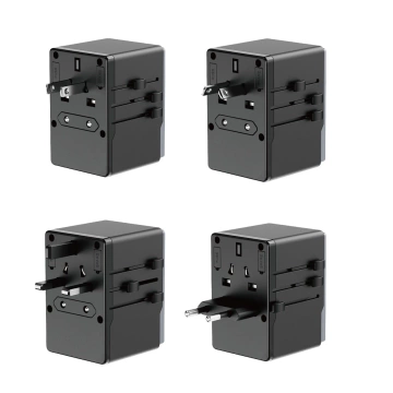Adapter Podróżny Dudao A65Pro 65W 4xUSB EU US UK AUS JP Czarny