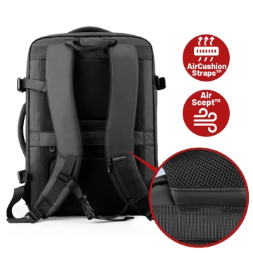 Mark Ryden 17,3" Laptop-Reiserucksack, vielseitig und wasserdicht, 28 l (49 × 33 × 12 cm) – Schwarz