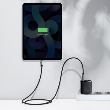 Baseus Kompaktes Schnellladegerät 2xUSB USB-C PD QC 3.0 3A 30W Schwarz