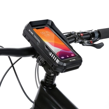 Wildman FK4 Fahrrad-Lenkertasche, wasserdicht, Handytasche, Schwarz