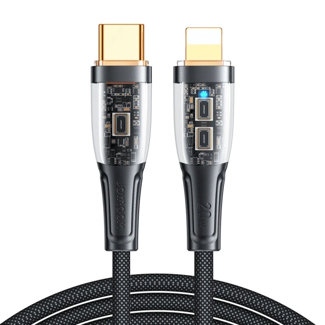 Joyroom Schnellladekabel mit Smart Switch USB-C - Lightning 20W 1,2m schwarz (S-CL020A3)
