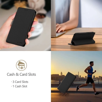 iPhone 16e Tech-Protect Wallet RS Hülle Schwarz Roter Rand