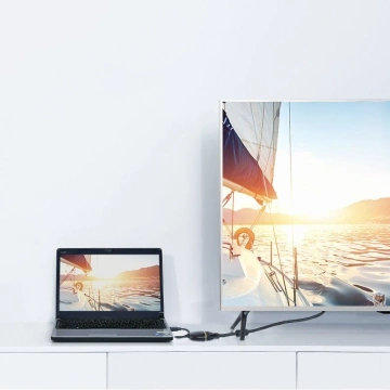 UGREEN Kabel Kabeladapter unidirektionaler Adapter von HDMI (männlich) auf VGA (weiblich) FHD schwarz (MM105 40253)