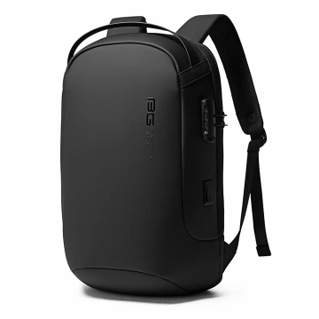 Bange wasserdichter Rucksack für 15,6-Zoll-Laptop, Stadtreisender, 45 x 30 x 16 cm, für Arbeit, Flugzeug, Herren, Damen, mit USB-Anschluss Schwarz