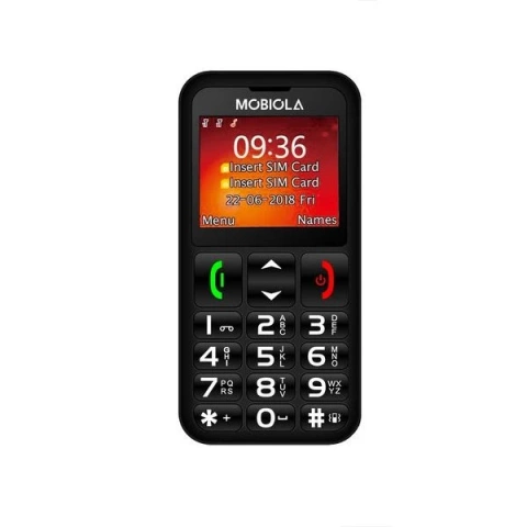 Telefon GSM Mobiola MB700 2G DualSIM dla seniora czarny