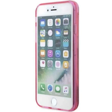 Handyschutzhülle Karl Lagerfeld KLHCI8LNKHCP für Apple iPhone 7/8/ SE 2020/2022 pink/pink Hardcase Glitter Karl Head