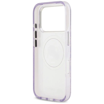 Etui Ochronne do iPhone 17 Pro Max Karl Lagerfeld IML Glitter K&C MagSafe Fioletowy