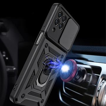 Alogy Camshield Standring gepanzerte Kameraabdeckung für Samsung Galaxy M53 5G, schwarzes Glas