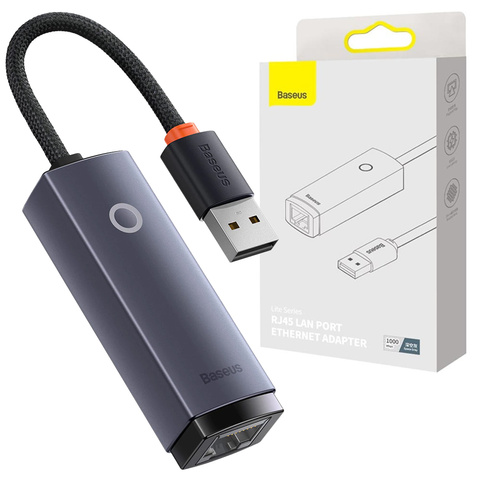 Adapter LAN Netzwerkkarte Baseus Erhernet USB-A auf RJ45 1000Mbps Adapter