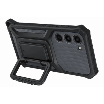 Samsung Rugged Gadget Case für Samsung Galaxy S23 gepanzerte Hülle Ringhalter Ständer grau