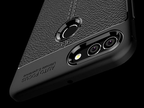 Handyhülle Alogy Leather Armor für Huawei Y9 2018 Panzerhülle Case Schwarz
