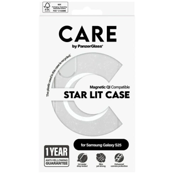 Etui do Samsung Galaxy S25 CARE von PanzerGlass Star Lit Case Transparent