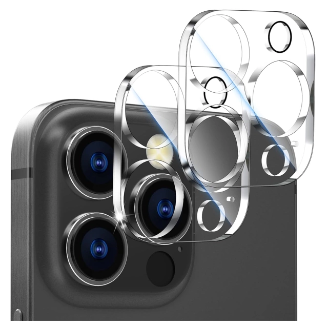 2x Kameralinsenglas für Apple iPhone 16 Pro / 16 Pro Max Alogy Lens Protector Pro Transparent