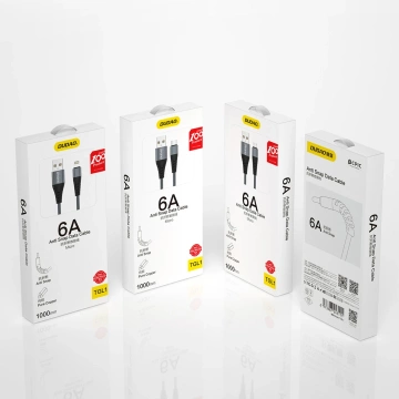 Dudao kabel przewód USB – micro USB 6A 1 m szary (TGL1M)