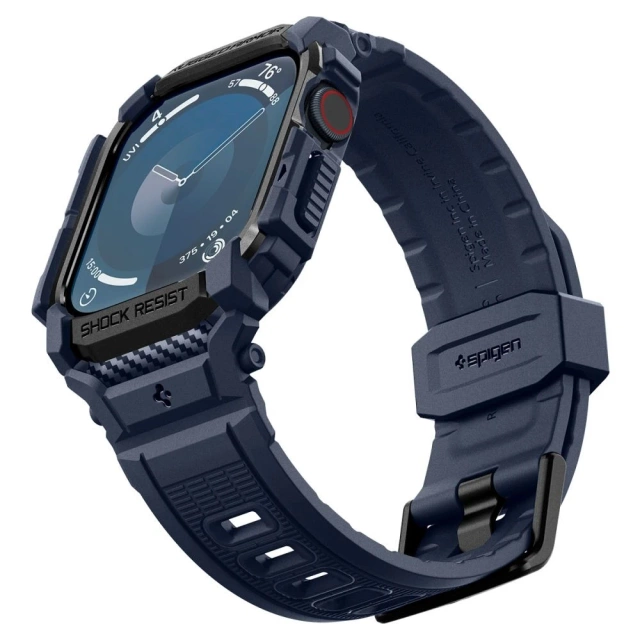 ETUI Z PASKIEM DO APPLE WATCH 10 (46MM) NAVY BLUE SPIGEN RUGGED ARMOR PRO