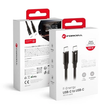 USB-C-Kabel 100 W 1 m Forcell C391 Thunderbolt 4K E-Zeichen QC 4.0 PD