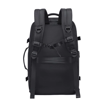 Bange Wasserdichter Rucksack für Laptops bis 17 Zoll, 47 x 29 x 17 cm, für Stadtreisen, Arbeit und Flugreisen, für Damen und Herren, mit 3 Fächern, Schwarz