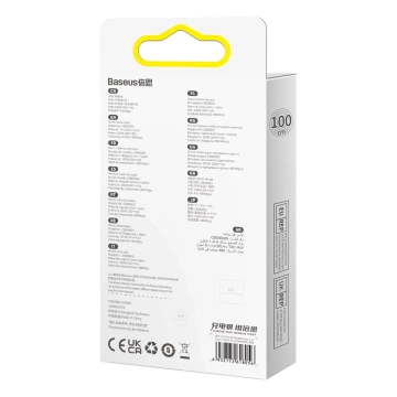Baseus Glimmer Series Schnellladekabel USB-C 480Mbps PD 100W 1m Schwarz