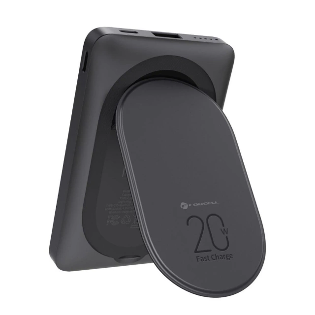 Powerbank Forcell MagStand 10000mAh MagSafe PD QC 15W Ständer