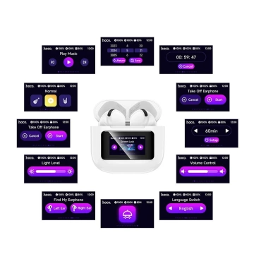 Hoco EW73 TWS Weiß Bluetooth 5.4 Touchscreen-Kopfhörer