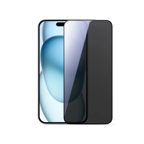 Szkło Joyroom iPhone 16 Plus Prywatyzujące Dustproof Czarna Ramka