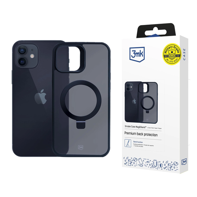 Etui na Apple iPhone 12 / iPhone 12 Pro - 3mk Smoke Case Mag&Stand Czarne