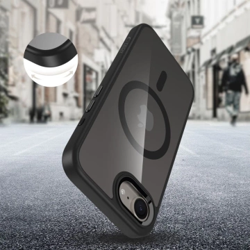 Etui für iPhone 16e Tech-Protect MagMat MagSafe Schwarz/Klar