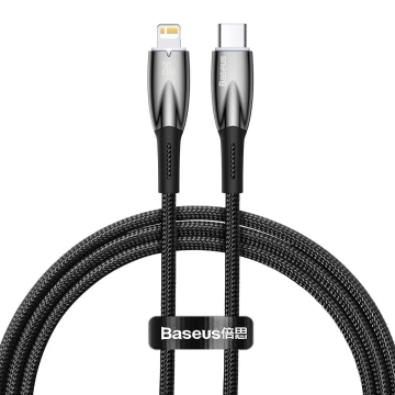 Baseus Glimmer Series Schnellladekabel USB-C - Lightning 480Mb/s PD 20W 1m schwarz