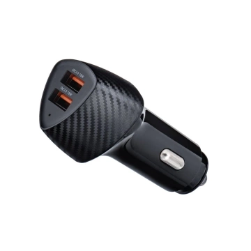 Forcell Carbon Autoladegerät QC 3.0 2xUSB 36W Schwarz