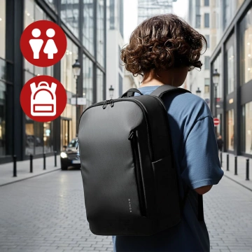 Bange 26L wasserdichter Rucksack für Laptops bis 15,6 Zoll – Geräumig und komfortabel, robust und atmungsaktiv, ideal für Stadt und Reisen, Arbeit und Flugreisen, Unisex – Grau