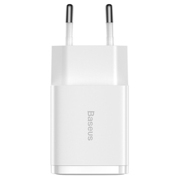 Starkes Ladegerät Baseus Compact 2x USB 2.1A 10.5W Weiß
