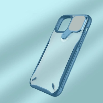 Nillkin Cyclops Case Strapazierfähige Hülle mit Kameraabdeckung und faltbarem Ständer für iPhone 13 Pro schwarz