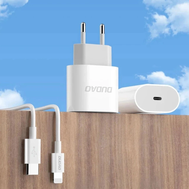 Ładowarka sieciowa Dudao 20W USB-C z kablem - Biała